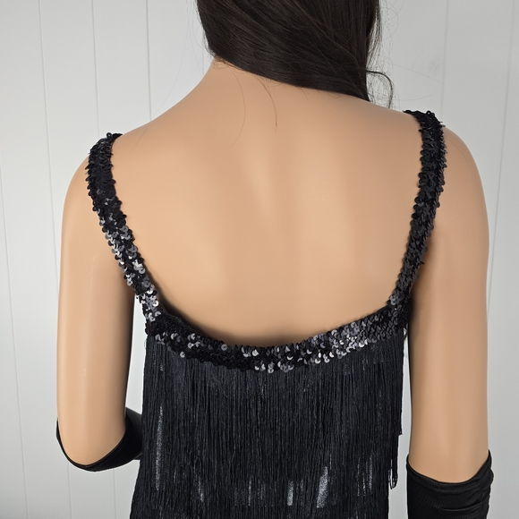 Flapper Fringe Dress CostumesUSA Amscan 1920’s Size Large - Picture 6 of 12
